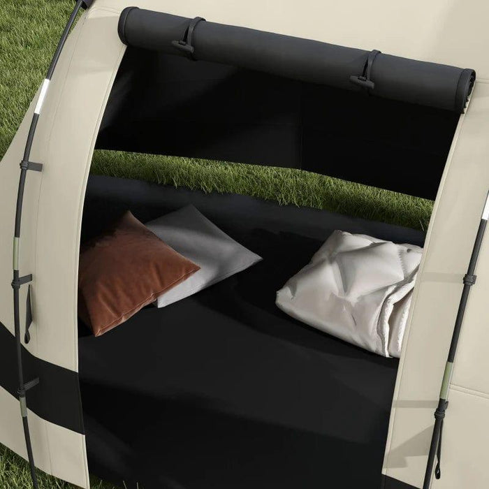 Two Room Blackout Tent with Accessories in Khaki (4 persons) - Little and Giant Explorers Outsunny