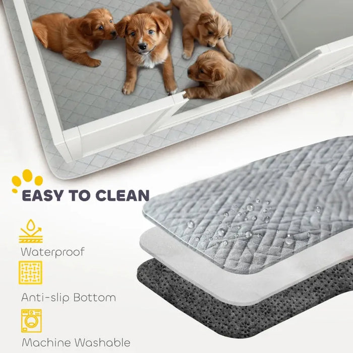 Two Room Design Whelping Box for Dogs with Whelping Pad | Medium Dogs - Little and Giant Explorers PawHut