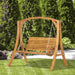 2-Seater Outdoor Wooden Swing Bench Seat - Little and Giant Explorers Outsunny