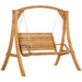 2-Seater Outdoor Wooden Swing Bench Seat - Little and Giant Explorers Outsunny
