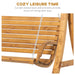 2-Seater Outdoor Wooden Swing Bench Seat - Little and Giant Explorers Outsunny
