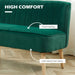 Two-Seater Velvet Sofa – Green | Wooden Frame - Pocket Spring Cushioning HOMCOM - Little and Giant Explorers