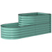 Two-Tier Galvanised Steel Garden Planter in Dark Green - Little and Giant Explorers Outsunny