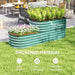 Two-Tier Galvanised Steel Garden Planter in Dark Green - Little and Giant Explorers Outsunny