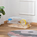 Two-Tier Mouse and Hamster Cage – Transparent Plastic | Running Wheel PAWHUT - Little and Giant Explorers PawHut
