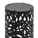 Black lattice stool on a white background