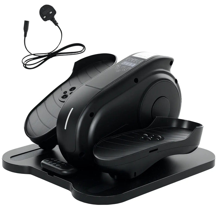 Under Desk Pedal Exerciser - Black | Mini Elliptical with Auto and Manual Modes SPORTNOW - Little and Giant Explorers