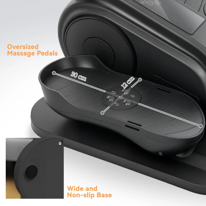 Under Desk Pedal Exerciser - Black | Mini Elliptical with Auto and Manual Modes SPORTNOW - Little and Giant Explorers