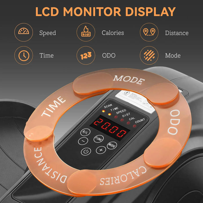 Under Desk Pedal Exerciser - Black | Mini Elliptical with Auto and Manual Modes SPORTNOW - Little and Giant Explorers