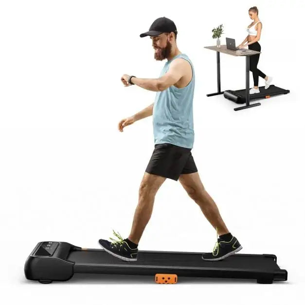 Under Desk Walking Pad Treadmill – 2.25HP Motor | Watch Remote and LED Touch Screen COSTWAY - Little and Giant Explorers Costway