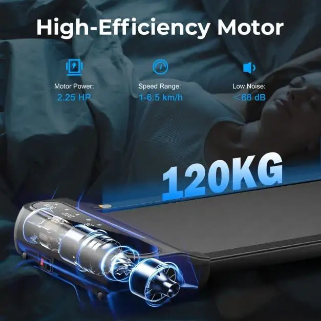 Under Desk Walking Pad Treadmill – 2.25HP Motor | Watch Remote and LED Touch Screen COSTWAY - Little and Giant Explorers Costway