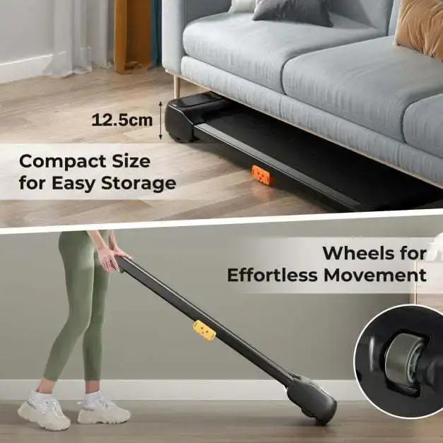 Under Desk Walking Pad Treadmill – 2.25HP Motor | Watch Remote and LED Touch Screen COSTWAY - Little and Giant Explorers Costway