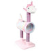 Unicorn Cat Scratching Post in Pink (40 x 30 x 85cm) - Little and Giant Explorers Pets Collection