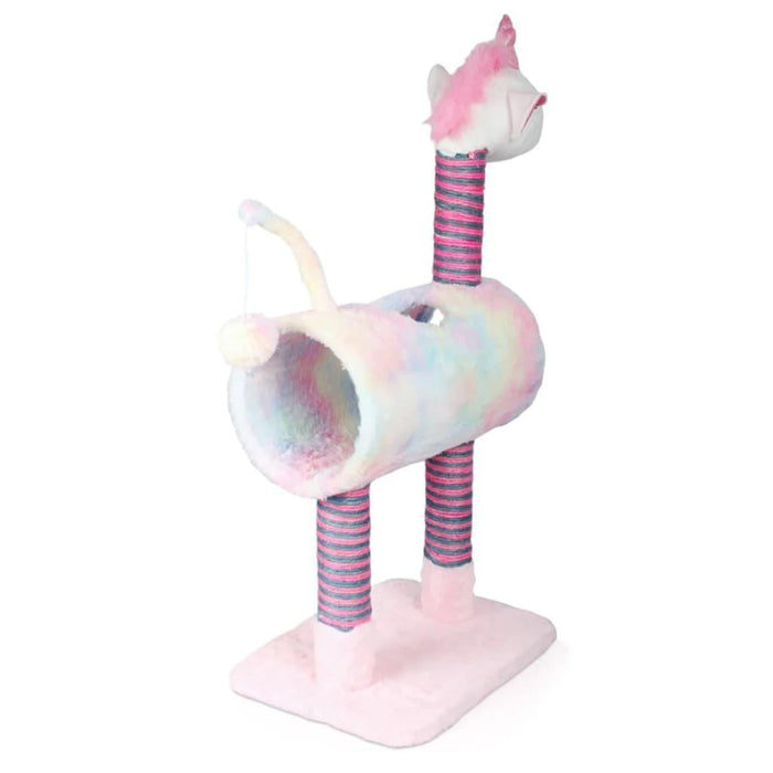 Unicorn Cat Scratching Post in Pink (40 x 30 x 85cm) - Little and Giant Explorers Pets Collection