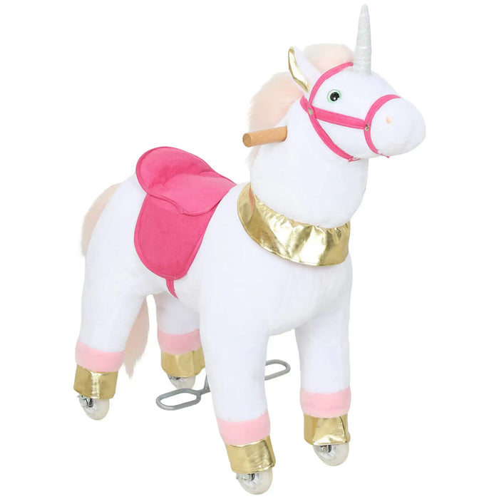Unicorn Ride-On Horse – White Plush Pony | Motion-Powered Rocking Toy AIYAPLAY - Little and Giant Explorers