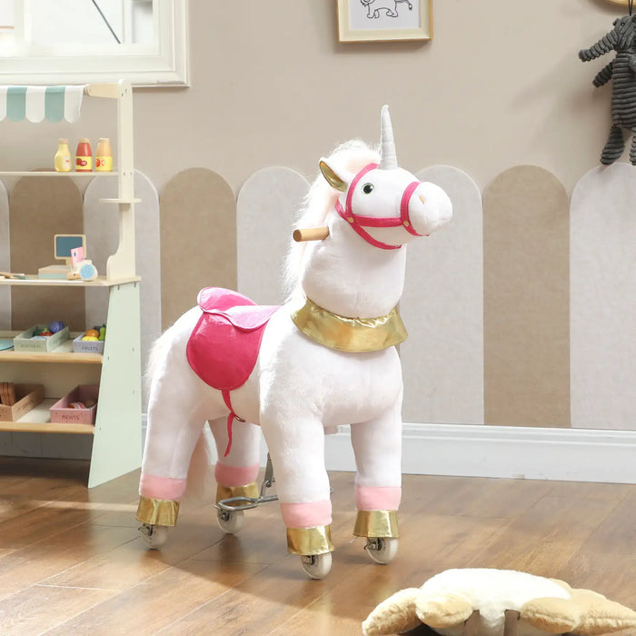 Unicorn Ride-On Horse – White Plush Pony | Motion-Powered Rocking Toy AIYAPLAY - Little and Giant Explorers
