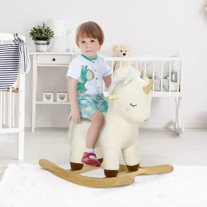 Rocking Ride-On Unicorn with Built in Sound Effects - Little and Giant Explorers AIYAPLAY