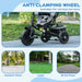 Child's tricycle with anti-clamping wheel feature on various terrains