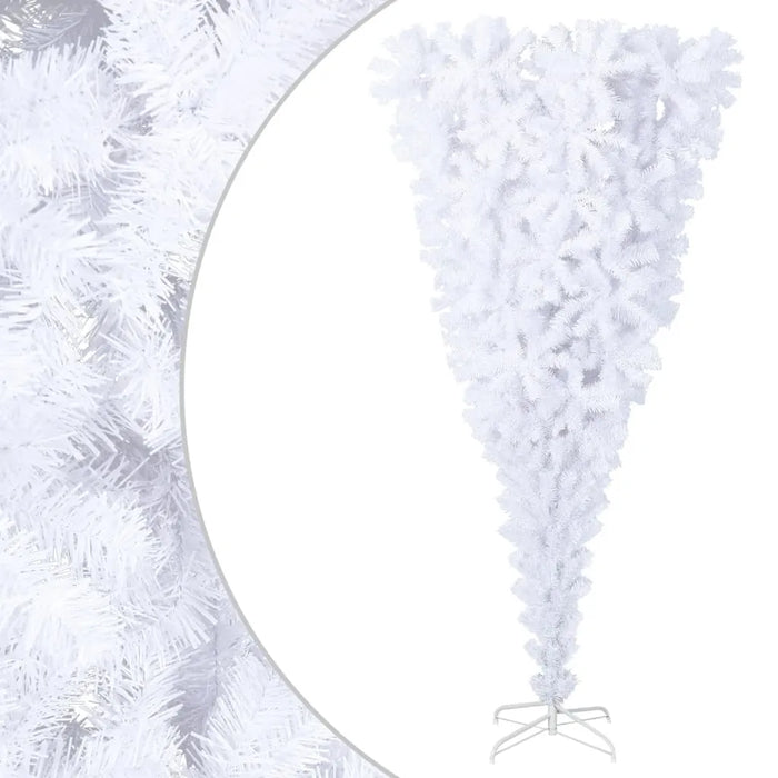 Upside-Down Artificial Christmas Tree in White 210 cm - Little and Giant Explorers vidaXL