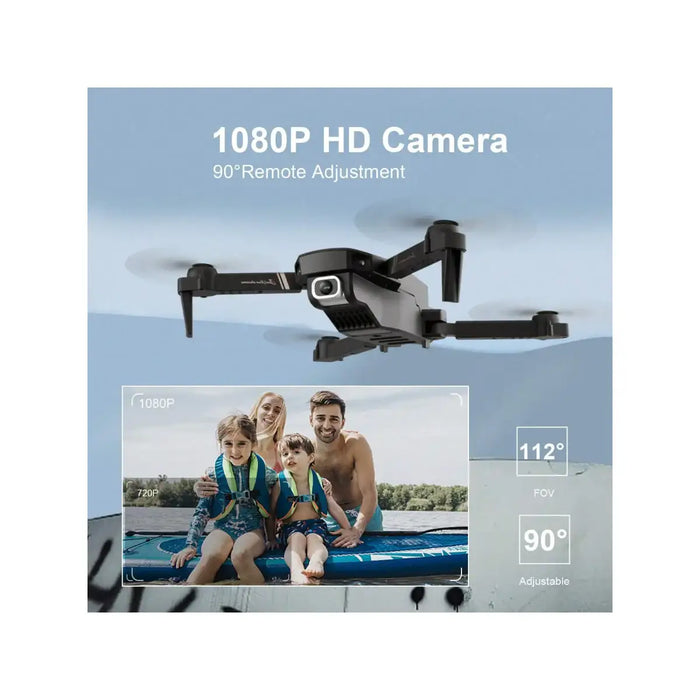 V4 Foldable Drone with 1080P HD Camera - 90° Electric Tilt | FPV Live Video and Optical Flow 4DRC - Little and Giant Explorers 4DRC