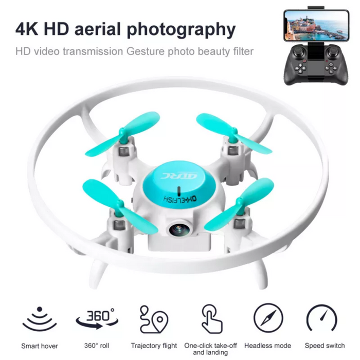 V5 Mini Drone – 720P HD Camera | LED Lights, 3D Flips and FPV Control 4DRC - Little and Giant Explorers 4DRC