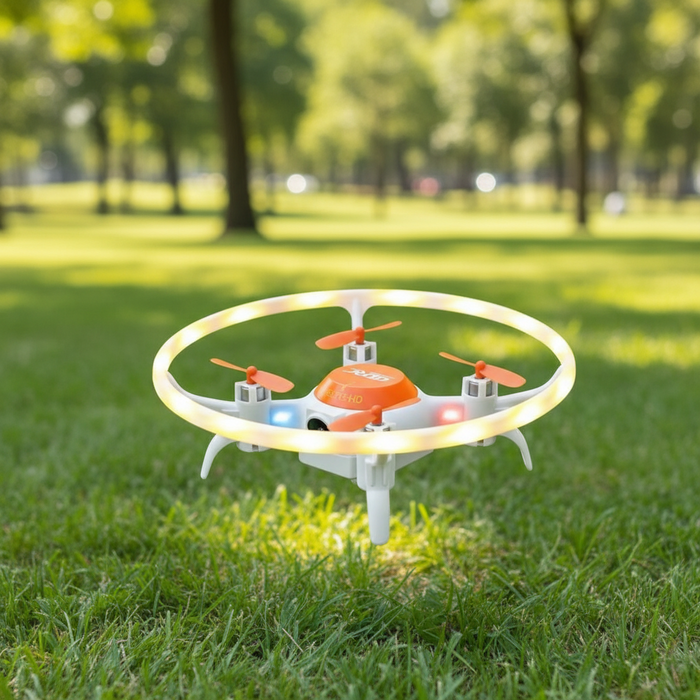 V5 Mini Drone with 720P HD Camera - FPV Live Video | LED Lights, 3D Flips and Propeller Guards 4DRC - Little and Giant Explorers 4DRC