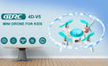 V5 Mini Quadcopter with 720P Camera - FPV Live Video | LED Lights, 3D Flips and Headless Mode 4DRC - Little and Giant Explorers 4DRC