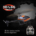 V950 single blade RC helicopter with remote, black and orange design, 3D stunt mode switch.