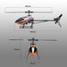 V950 single blade RC helicopter, orange and black, with 460mm rotor and labeled dimensions