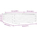 Garden Planter in Impregnated Wood Pine (80 x 80 x 26.5cm) - Little and Giant Explorers vidaXL