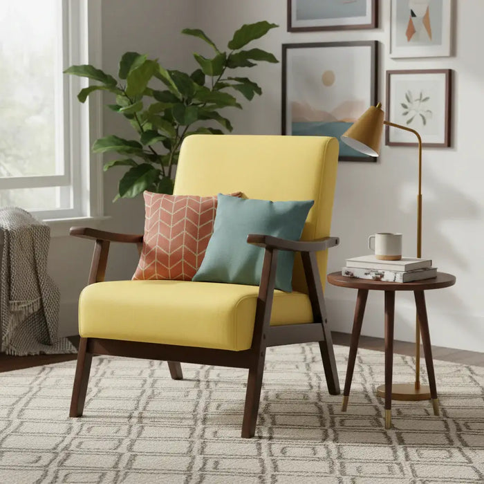 Velvet Accent Chair – Champagne | Nordic Style - Curved Armrest HOMCOM - Little and Giant Explorers