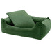 Velvet Dog Bed in Green (80 x 67 x 22cm) - Little and Giant Explorers Madison