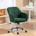 Velvet Office Chair with Rocking Motion - Dark Green | Adjustable Height 48–58cm HOMCOM - Little and Giant Explorers HOMCOM