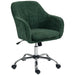 Velvet Office Chair with Rocking Motion - Dark Green | Adjustable Height 48–58cm HOMCOM - Little and Giant Explorers HOMCOM
