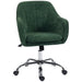 Velvet Office Chair with Rocking Motion - Dark Green | Adjustable Height 48–58cm HOMCOM - Little and Giant Explorers HOMCOM