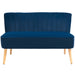 Velvet Two-Seater Loveseat Sofa – Blue | Wooden Frame with Pocket Springs HOMCOM - Little and Giant Explorers