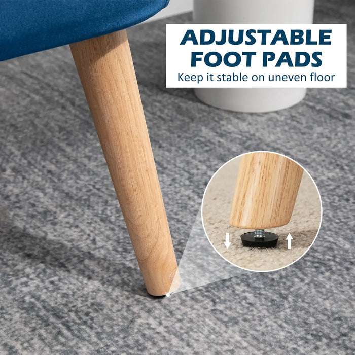 Velvet Two-Seater Loveseat Sofa – Blue | Wooden Frame with Pocket Springs HOMCOM - Little and Giant Explorers