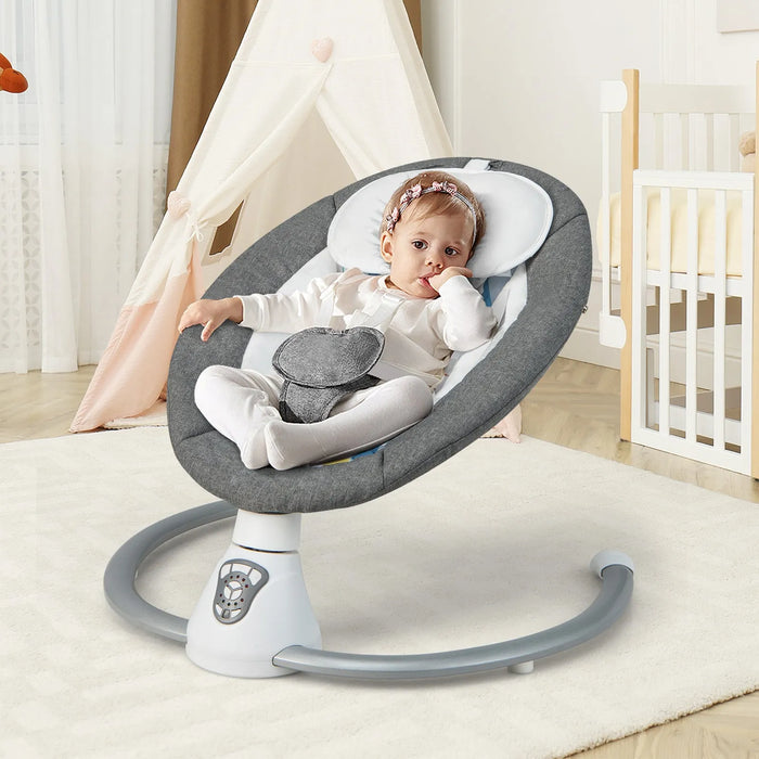 Versatile Baby Swing with Motion Detector in Grey - Little and Giant Explorers Costway