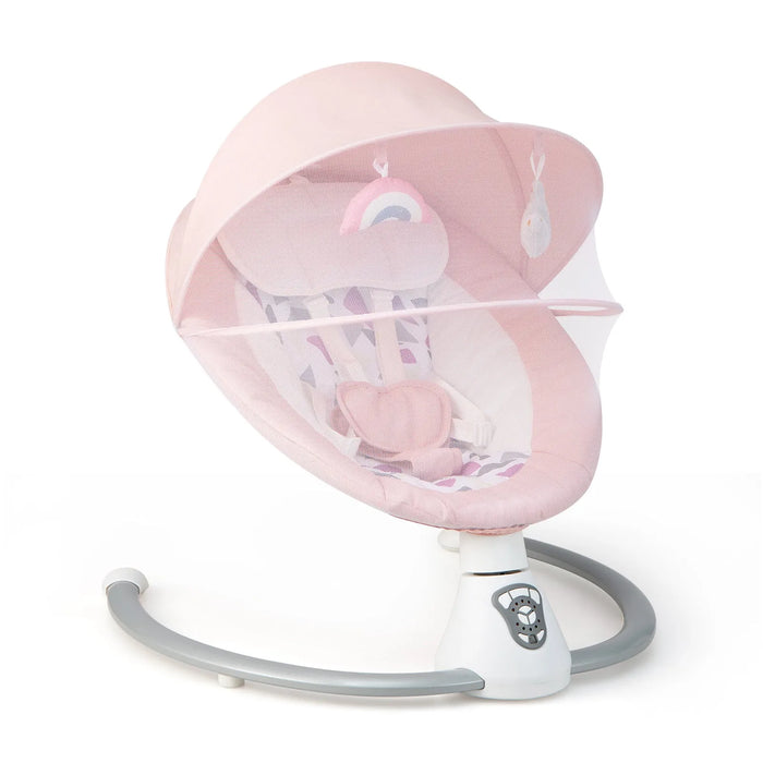 Versatile Baby Swing with Motion Detector in Pink - Little and Giant Explorers Costway