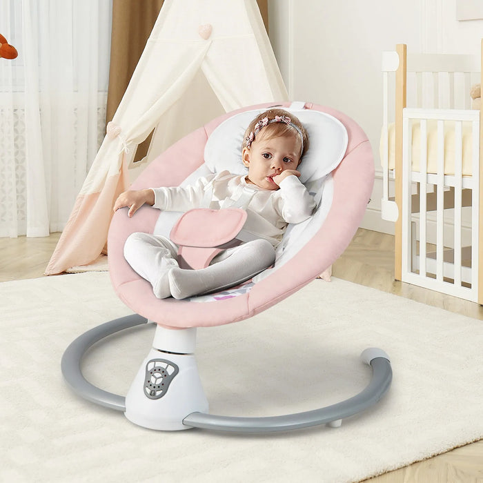 Versatile Baby Swing with Motion Detector in Pink - Little and Giant Explorers Costway