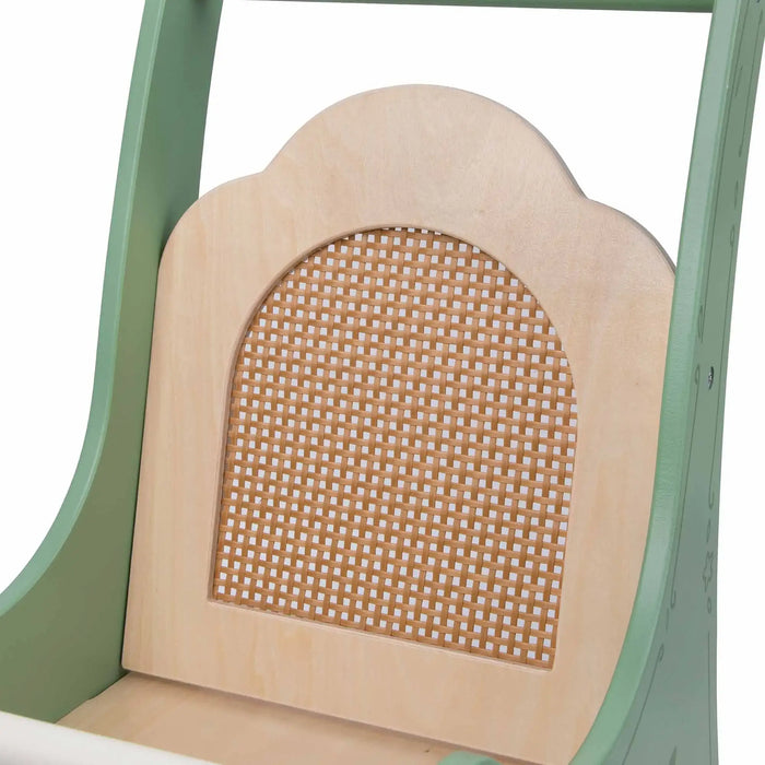 Vintage Stroller | Wooden with Rattan-Effect Back - Little and Giant Explorers Classic World