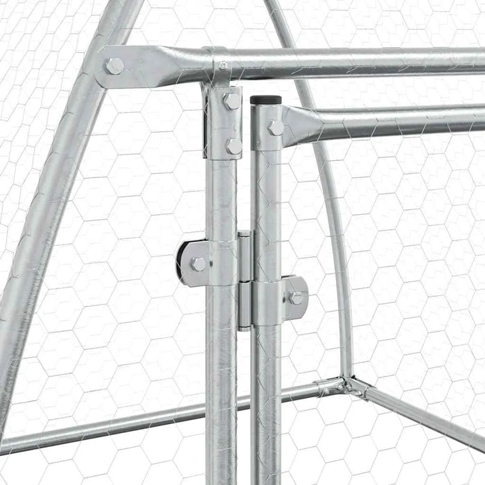 Walk-In Chicken Coop – Galvanised Steel Frame | Secure Locking Door VIDAXL - Little and Giant Explorers vidaXL