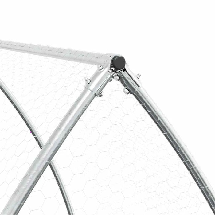 Walk-In Chicken Coop – Galvanised Steel Frame | Secure Locking Door VIDAXL - Little and Giant Explorers vidaXL