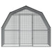 Chicken Cage with Roof and Door in Silver Galvanised Steel (285 x 195 x 230cm) - Little and Giant Explorers vidaXL