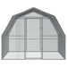 Galvanised Steel Chicken Cage with Roof and Door in Silver (375 x 285 x 230cm) - Little and Giant Explorers vidaXL