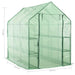 Walk-in Greenhouse with 12 Shelves in Steel (143 x 214 x 196cm) - Little and Giant Explorers vidaXL