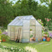 Polycarbonate Greenhouse 190x253cm Silver Tone | Walk-In Design with Five-Level Window - Little and Giant Explorers Outsunny
