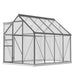 Walk-In Polycarbonate Greenhouse - 190x253cm | Dark Grey Aluminium Frame and Base OUTSUNNY - Little and Giant Explorers Outsunny