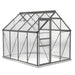 Walk-In Polycarbonate Greenhouse - 190x253cm | Dark Grey Aluminium Frame and Base OUTSUNNY - Little and Giant Explorers Outsunny