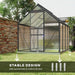Walk-In Polycarbonate Greenhouse - 190x253cm | Dark Grey Aluminium Frame and Base OUTSUNNY - Little and Giant Explorers Outsunny